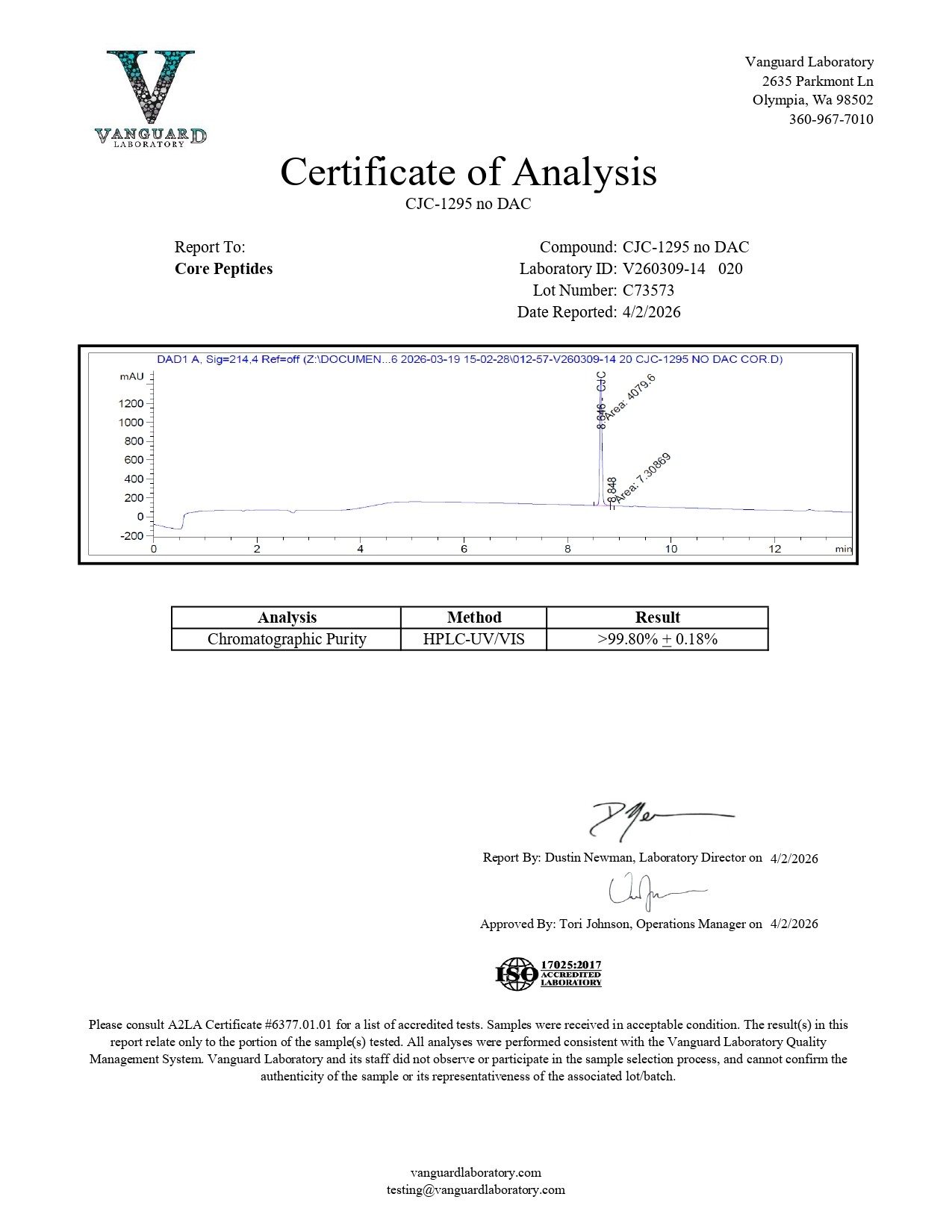CJC-1295 NO DAC (Mod GRF 1-29) (5mg) - Image 2