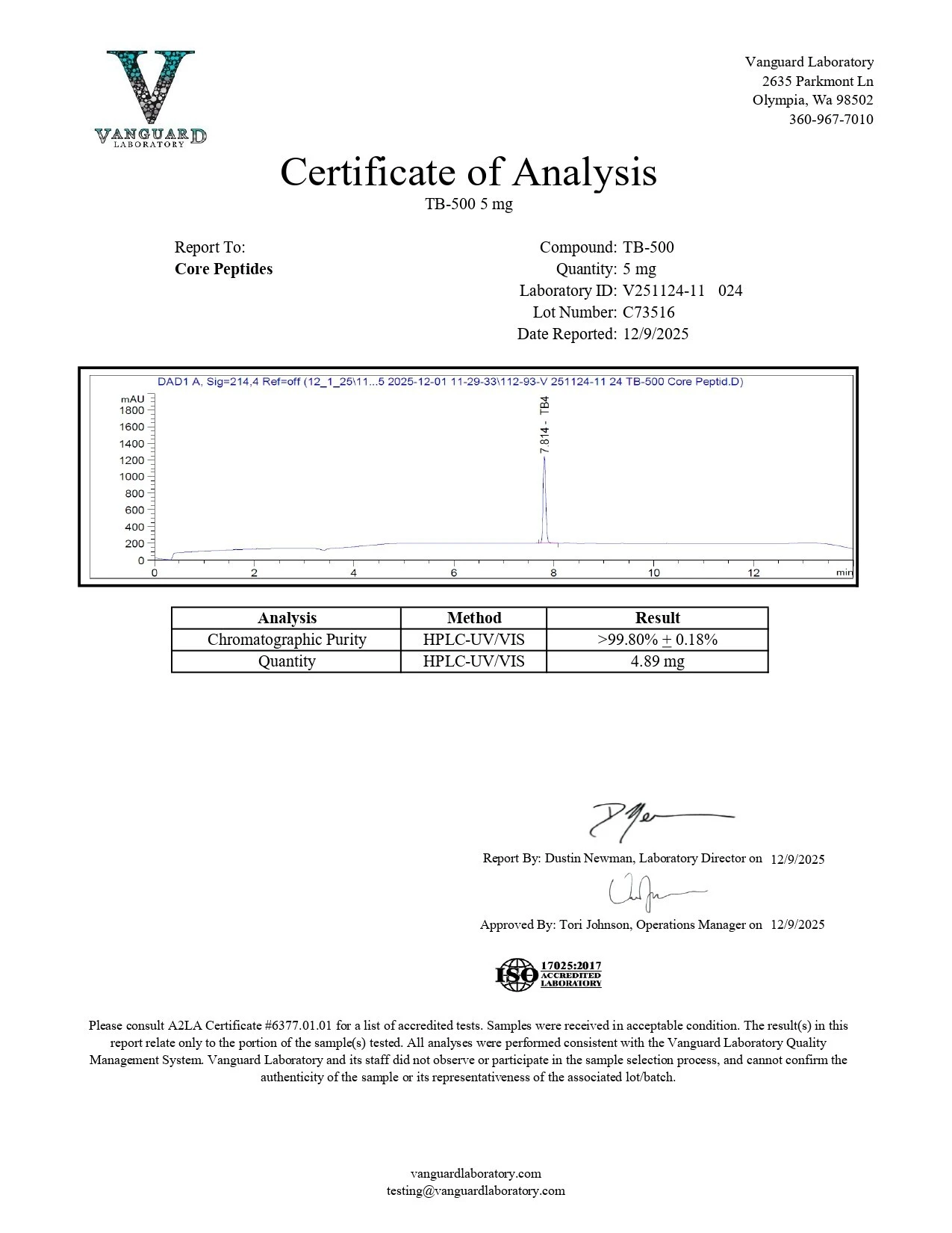 TB-500 (Thymosin Beta 4) (5mg / 10mg) - Image 2
